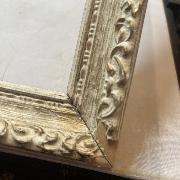 Rectangular Vintage Frame Gold White for 8x20" picture - Picture 2 of 3